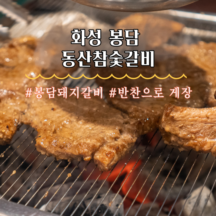  화성 봉담 돼지갈비 동산참숯갈비 멍석돼지갈비후기
