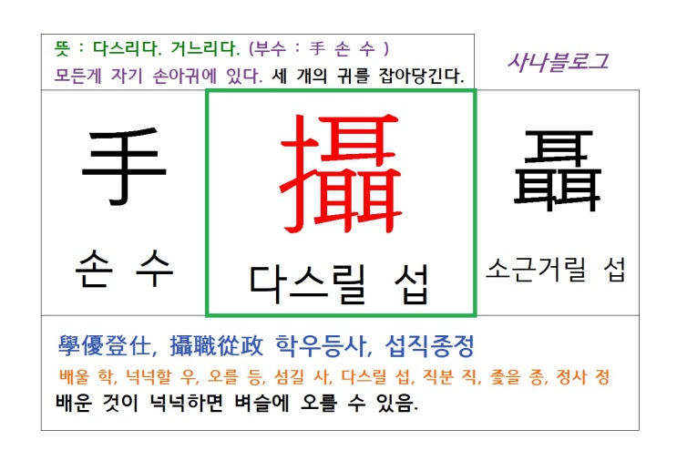  다스릴 섭