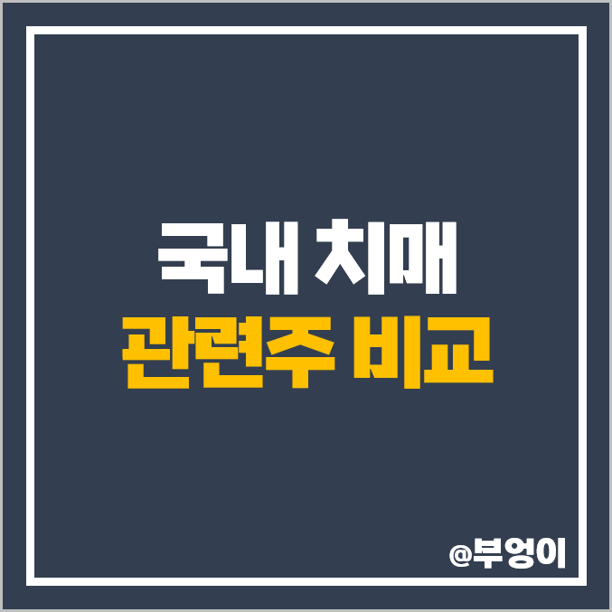치매 관련주 고령화 주식 대장주 대화제약 일동제약 주가 치매 관련주 고령화 주식 대장주 대화제약 일동제약 주가