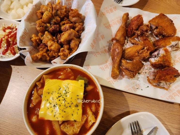  고대 맛집_가마치통닭, 안암 치맥 똥집튀김 떡볶이 꿀맛