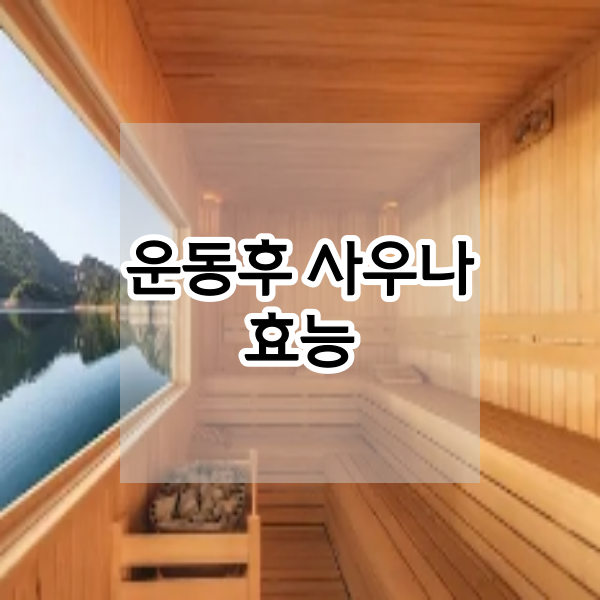  운동후 사우나 효능 및 부작용