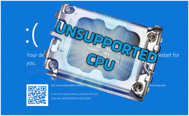  인텔 CPU 시스템의 "지원되지 않는 CPU" BSOD 문제, 새로운 마이크로코드가 적용된 바이오스로 수정 예정
