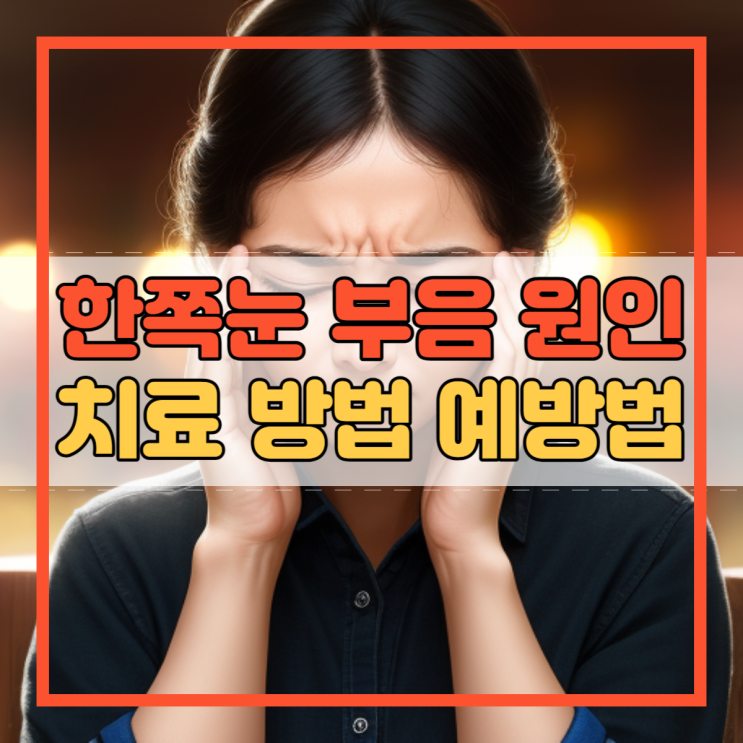  한쪽눈 부음 원인 치료 방법 예방법!
