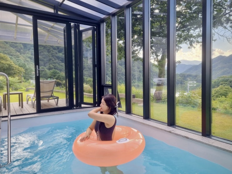  춘천 풀빌라 소원스테이 독채 실내 수영장 펜션