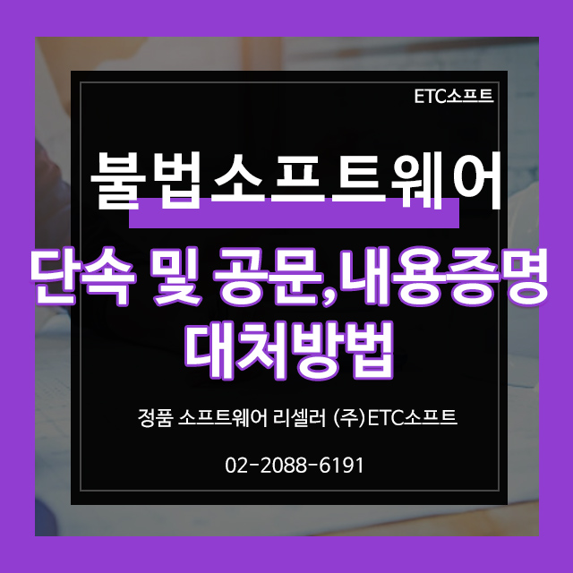  불법소프트웨어 단속 및 공문 대처 방법 살펴보기