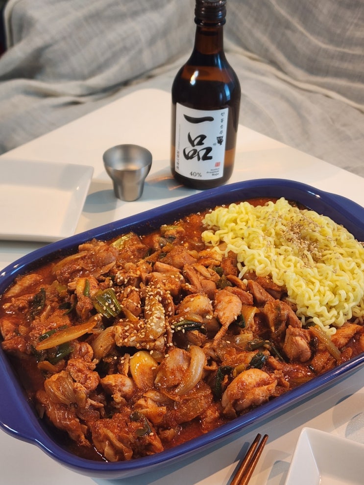  집에서 간단한 요리 닭갈비 밀키트 오니팜 닭갈비 맛집_캠핑 밀키트 음식