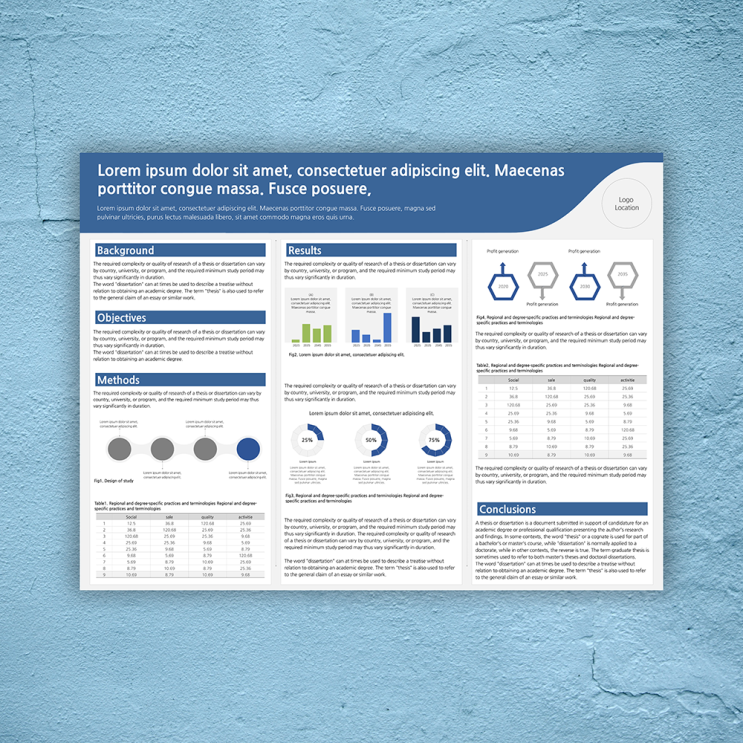 120 x 90cm 가로 형태 논문포스터 ppt 템플릿 학술대회 졸업포스터