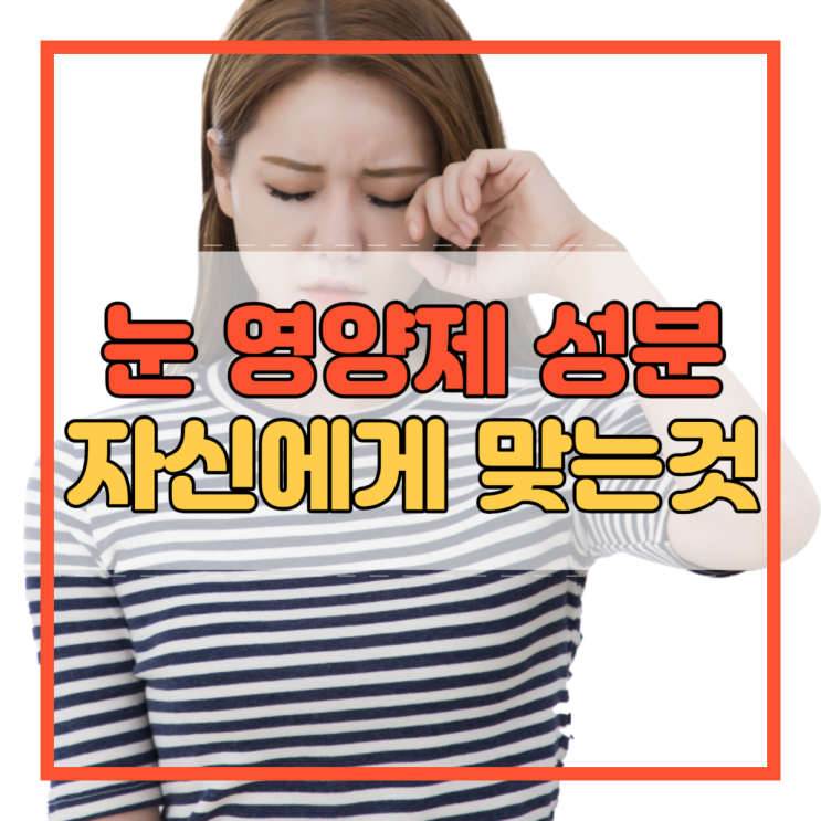  눈 영양제 성분 자신에게 맞는것 알아보자!