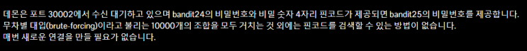  Bandit 워게임 Level(24~25) [Episode.25], 무차별 대입 공격