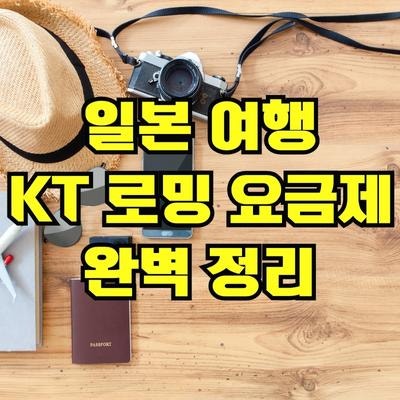 일본 여행 KT 로밍 요금제 선택 완벽정리