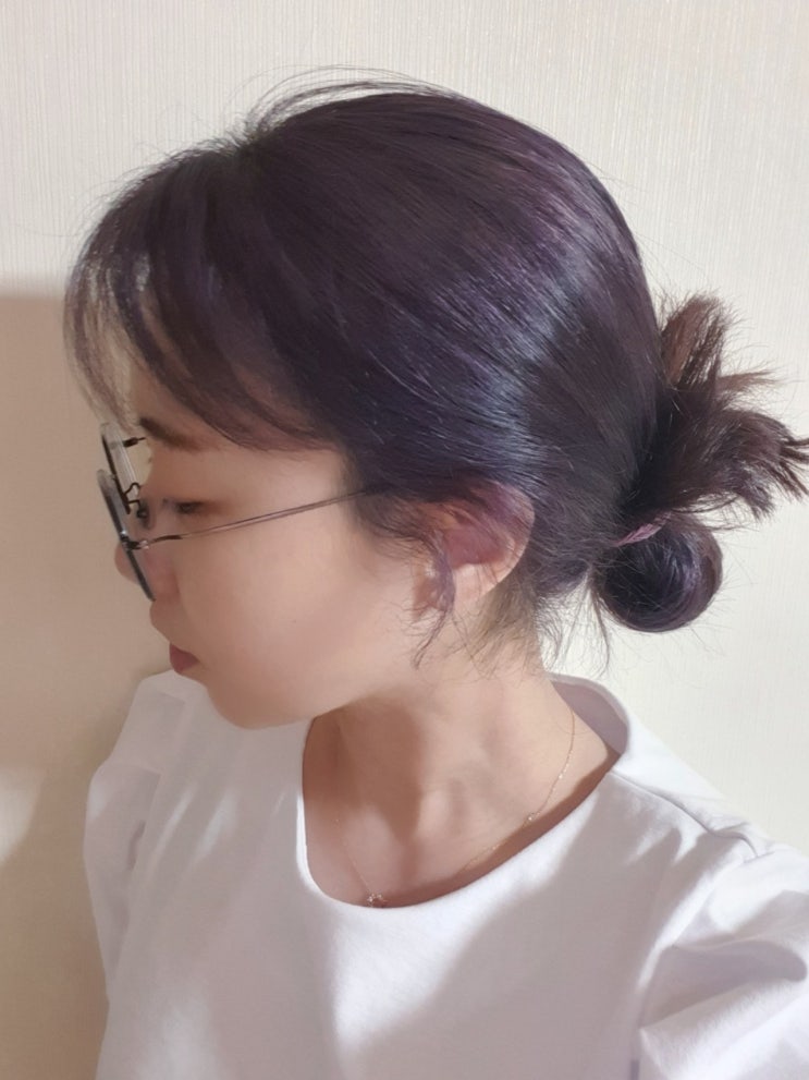  탈색 후 애쉬바이올렛 염색 후기, 물빠짐 순서