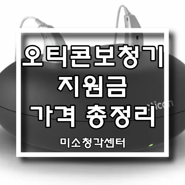  오티콘보청기 지원금 가격 비교 총정리