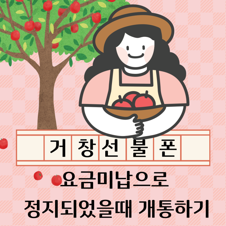  거창선불폰 요금 미납으로 정지되었을 때 개통하기