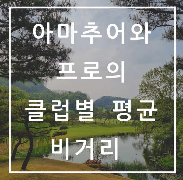  아마추어 골퍼 프로 골퍼 클럽별 평균 비거리 궁금하시죠?