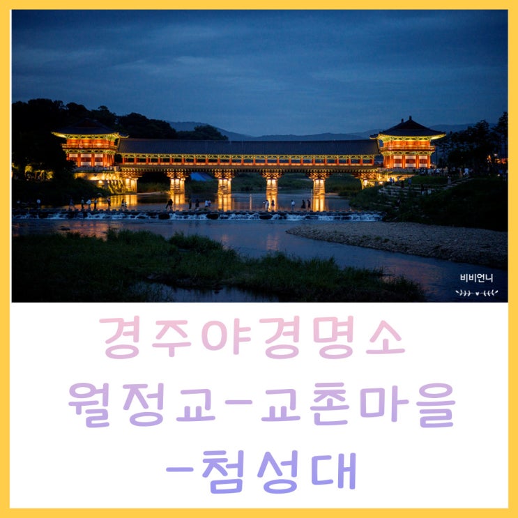  경주 야경 명소 반려견동반투어 교촌마을 월정교 첨성대