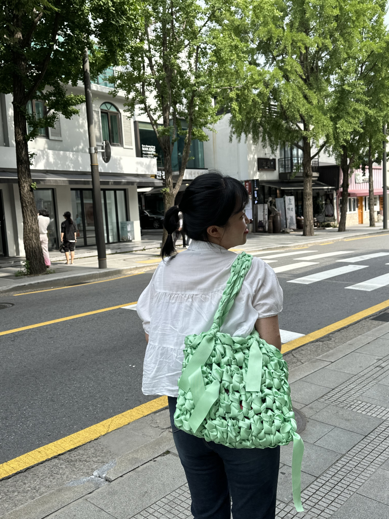 언니따라 산 크로쉐안트 리본삭(매트 삭 캐비지) 리뷰