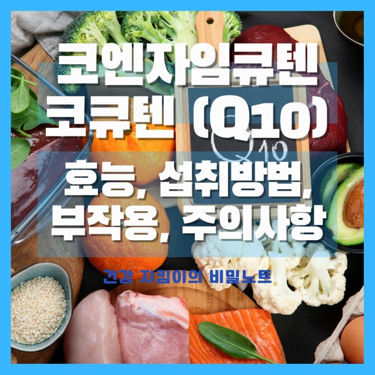  코엔자임큐텐(Q10)의 효능, 코앤자임큐텐 섭취방법과 부작용