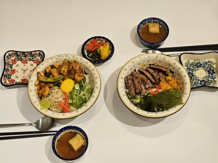 동탄레이크꼬모맛집 호수공원 나들이 후 미도인 스테이크 덮밥