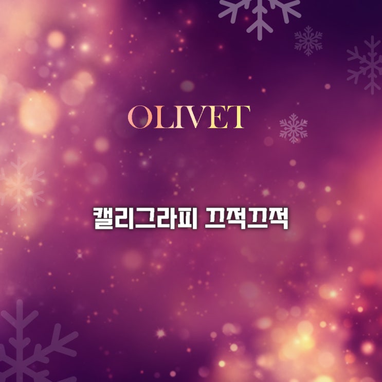  올리벳 캘리그라피 끄적끄적