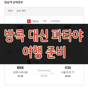  [파타야#1] 방콕 대신 파타야 택한 이유 + 항공권, 스쿠버 다이빙 사전 예약