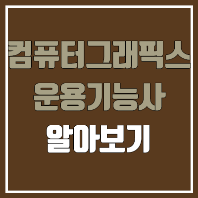 컴퓨터그래픽스운용기능사 필기, 실기 일정 (난이도, 합격률, 독학 공부법, 공무원 가산점 / 취업, 진로, 전망)