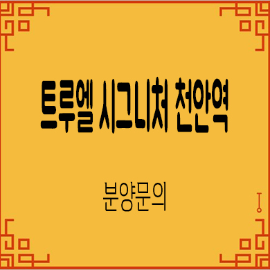  트루엘 시그니처 천안역 할인분양아파트 역세권 줍줍 문화동 미분양 잔여세대 계약금 900만원