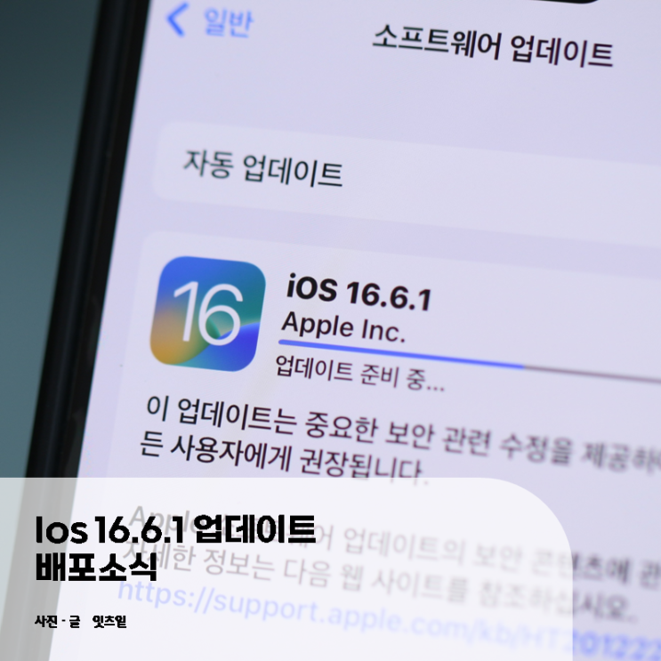  iOS 16.6.1 업데이트 배포 소식