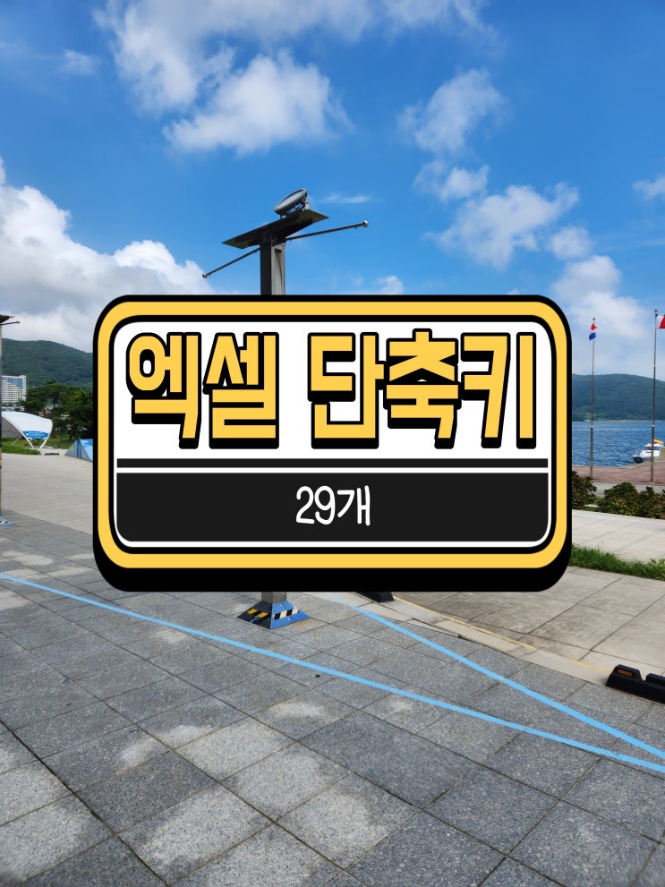  엑셀 단축키 회사에서 사용하는 것만 29개.