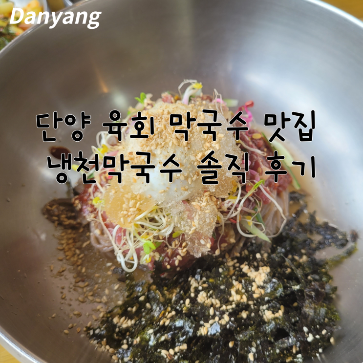  단양 육회 막국수 맛집 냉천막국수 식당 솔직 후기