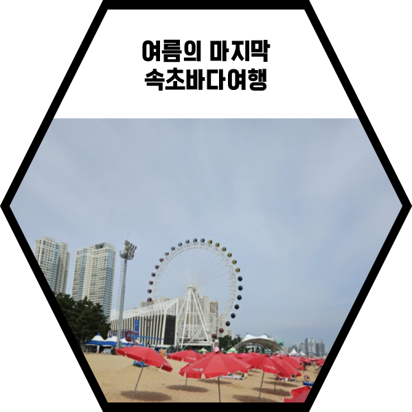  23년 여름에 끝자락~ 속초여행,  해수욕장 방문기!^^