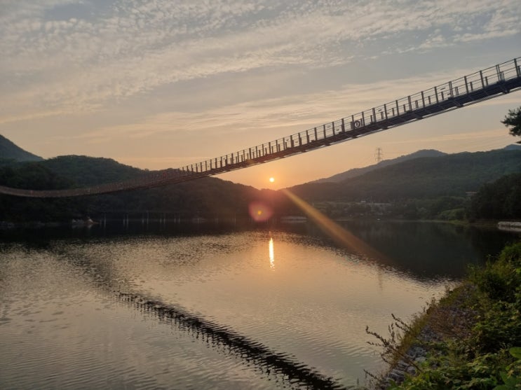  가족과 다녀온 마장호수 출렁다리