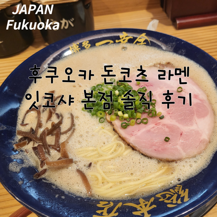  후쿠오카 하카타 정통 돈코츠 라멘 잇코샤 본점 솔직 후기