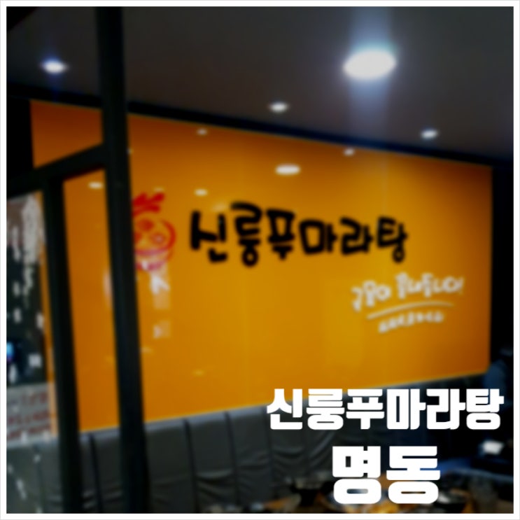  명동 신룽푸마라탕 2단계 맵고 국물있는 음식 합의점