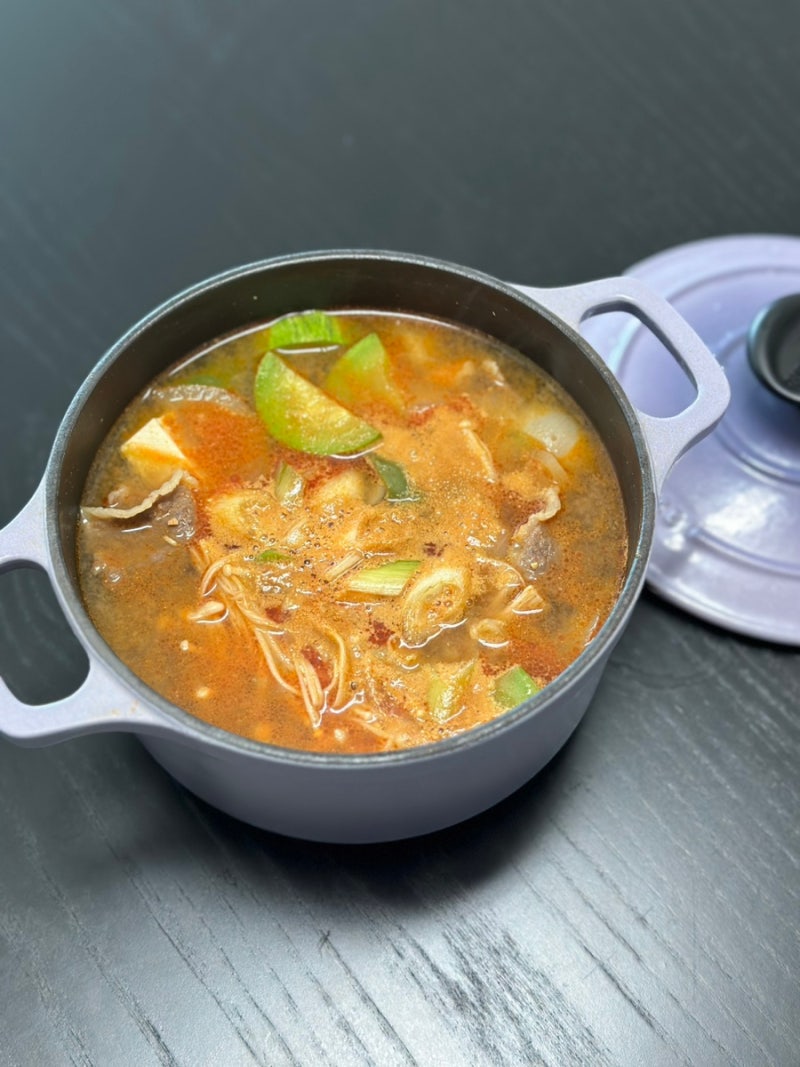시판 다담 차돌된장찌개 양념으로 초간단 된장찌개 끓이기