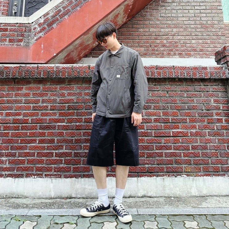  남자셔츠 아우터로도 활용 가능한 밸롭 슬롭 아웃포켓 셔츠형자켓