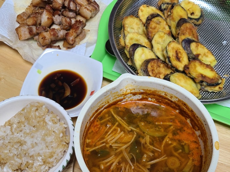  팽이버섯 고추장 된장찌개 맛있게 끓이는 법, 간단
