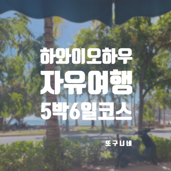  하와이 자유여행 코스 오하우 섬 5박 6일 일정 공유
