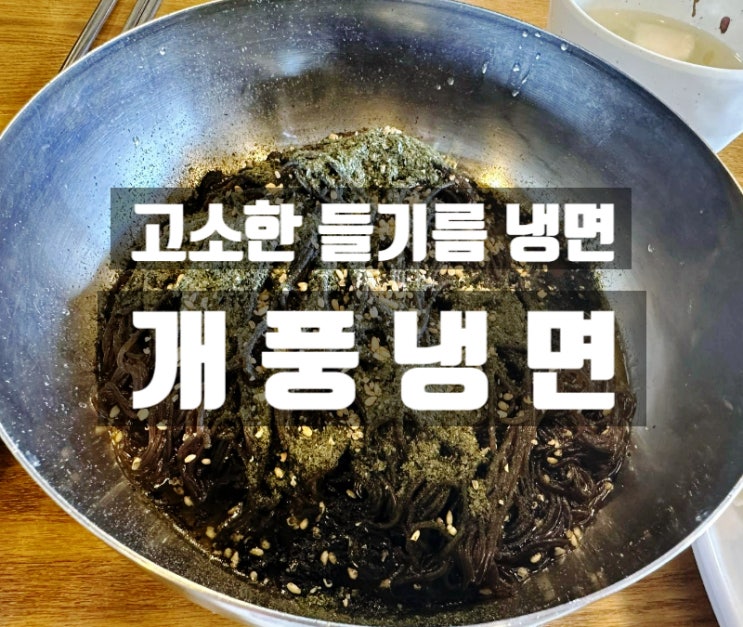  용인 에버랜드 들기름 냉면 맛집, 개풍냉면