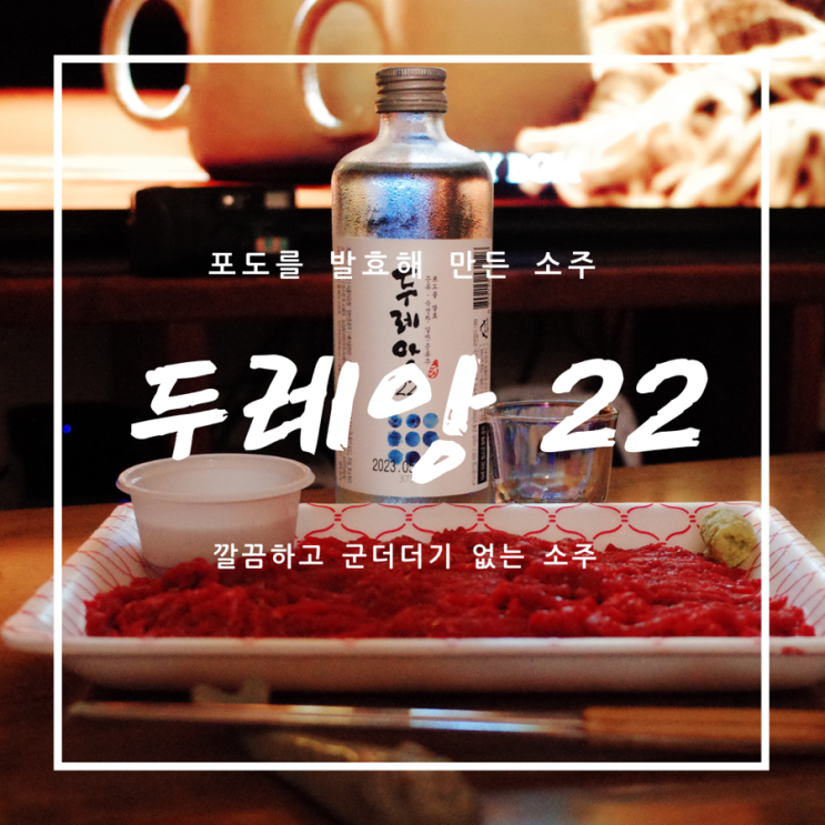  [소주리뷰] 맑은 목넘김 끝판왕 - 두레앙 22 / 어울리는 안주
