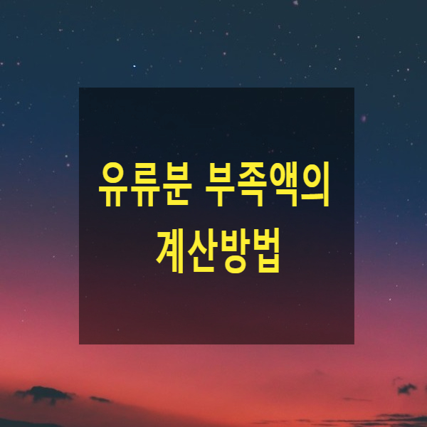  상속 - 유류분 부족액의 계산 방법
