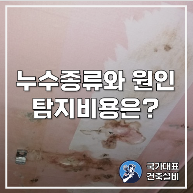  누수종류 및 원인, 자가진단, 누수탐지 방법 및 비용