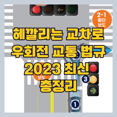 2023년 교차로 보행자 보호의무 횡단보도 우회전 도로 교통 법규 총 정리 - 최신 범칙금 | 벌점 개정 반영