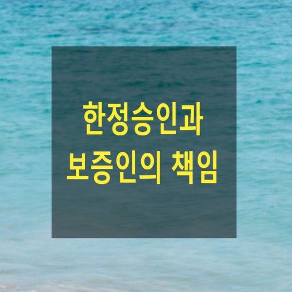  상속 - 상속인이 한정승인을 한 경우 (물상)보증인의 책임