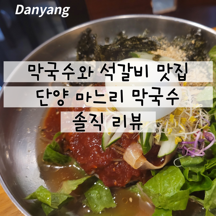  단양 막국수와 석갈비가 맛있는 마느리 막국수 솔직 후기