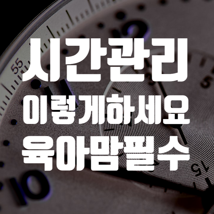  시간이 부족하다고 느껴질 때 보세요 (육아맘 시간관리방법)