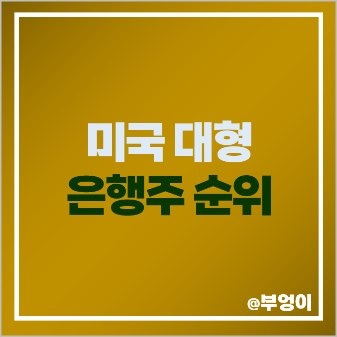 미국 대형 은행주 순위 뱅크오브아메리카 JP모건 웰스파고 주식 주가 목표가 미국 대형 은행주 순위 뱅크오브아메리카 JP모건 웰스파고 주식 주가 목표가
