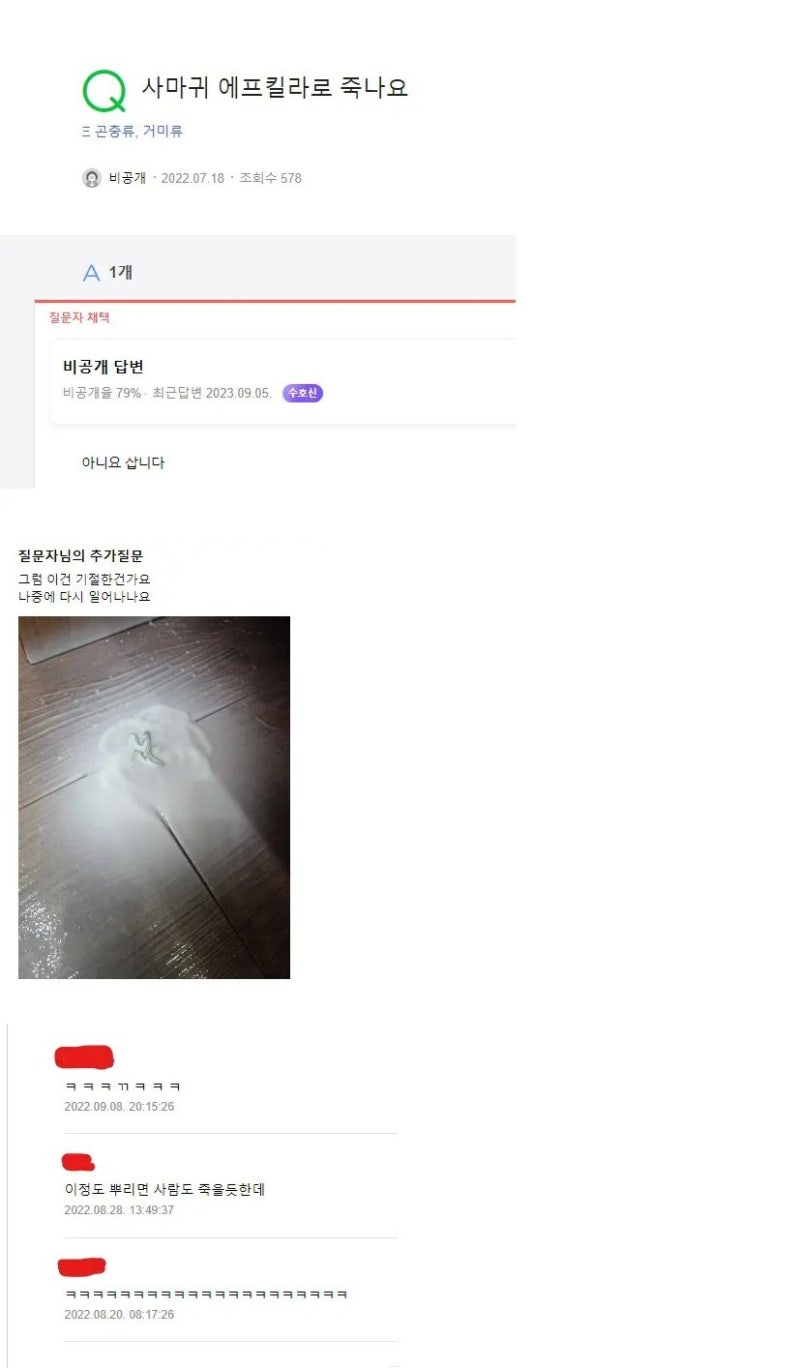 [유머] 사마귀 에프킬라로 죽나요?