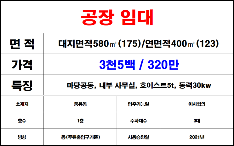  김해 풍유동 명법동 공장임대 서김해일반산업단지 공장임대