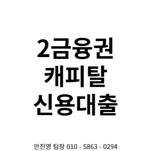  캐피탈 신용대출 조건