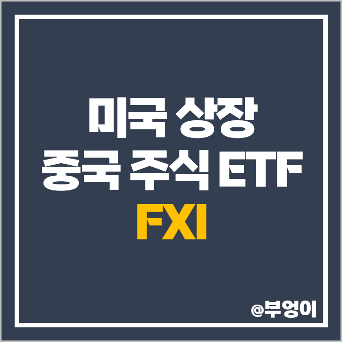 미국 상장 중국 주식 ETF FXI 주가 중국 증시 경제 관련주 투자 방법